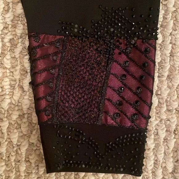 Hand Sewn Women's Modest Black and Fuchsia Abaya Muslim Dress - Picture 6 of 11